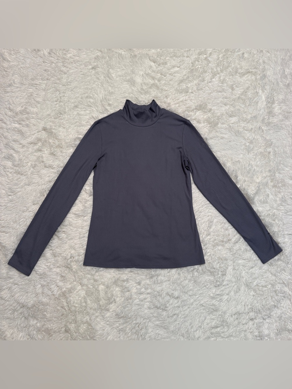 Women’s Small Grey RJ Classics Long Sleeve Mock Neck Horseback Riding Sunshirt.